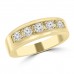 1.00 Men's Round Cut Diamond Wedding Band in 14 kt Yellow Gold